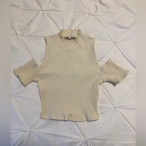 Zara mock neck crop top